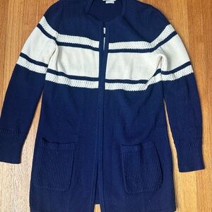 Vineyard Vines Navy and Cream Cardigan